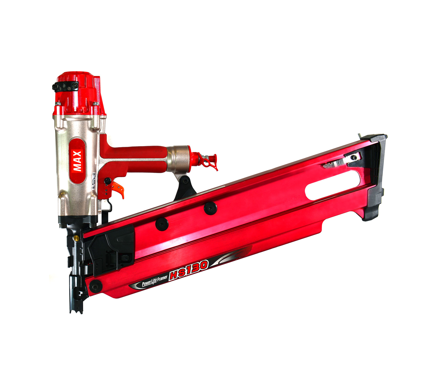 MAX HS130 Hochdruck 21° Rundkopf-Streifen Nagler bis zu 130 mm