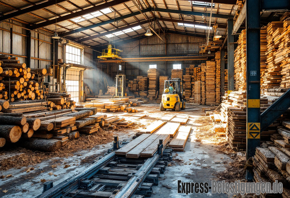 Holzproduktion Im Sägewerk