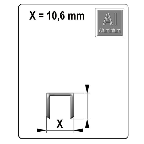 Heftklammern Typ 11/9 mm Aluminium – 100.000 Stück – Leicht & materialschonend