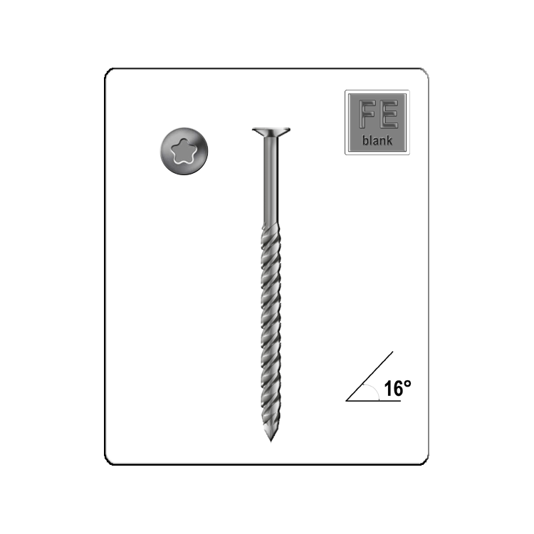 Nagelschrauben 2,8/3,1 x 65 mm TX20 – 16° Sheet gebunden, blank – 6.000 Stück