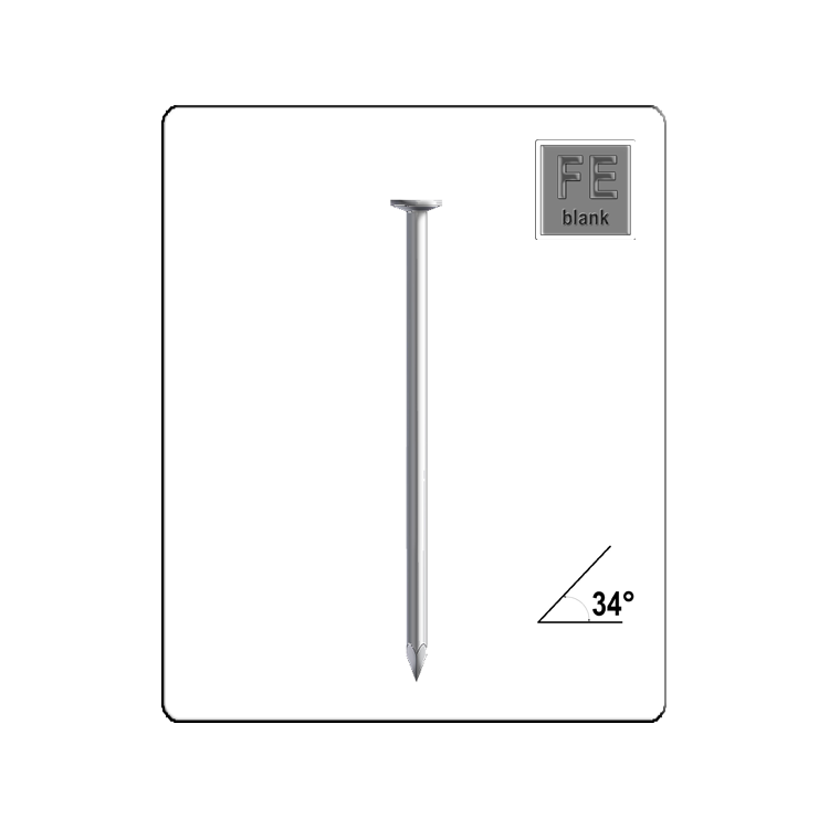 Streifennägel 4,6 x 160 mm – Glattschaft, blank, Rundkopf, 34° Papiergebunden – 650 Stück